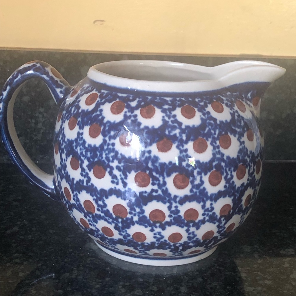 Boleslawiec Hand Made Polish Pottery Creamer Pitcher - Picture 2 of 9